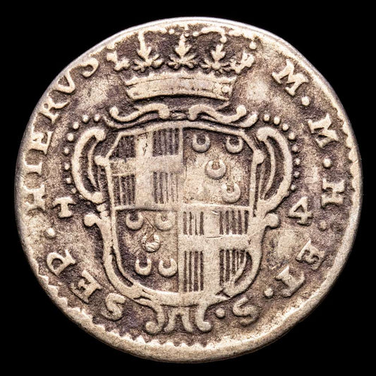 Malta – Emmanuel Pinto. 4 Tari. (3,88 g.). Malta. 1768. KM-282. BC+.