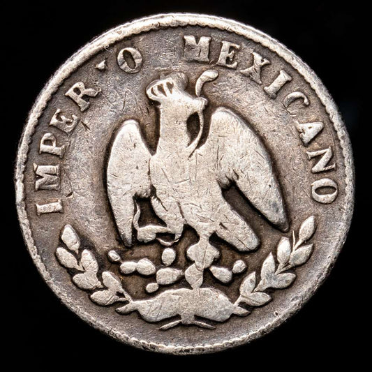 México. 10 Centavos. (2,45 g.). México. 1864. M. KM-386,1. VF.