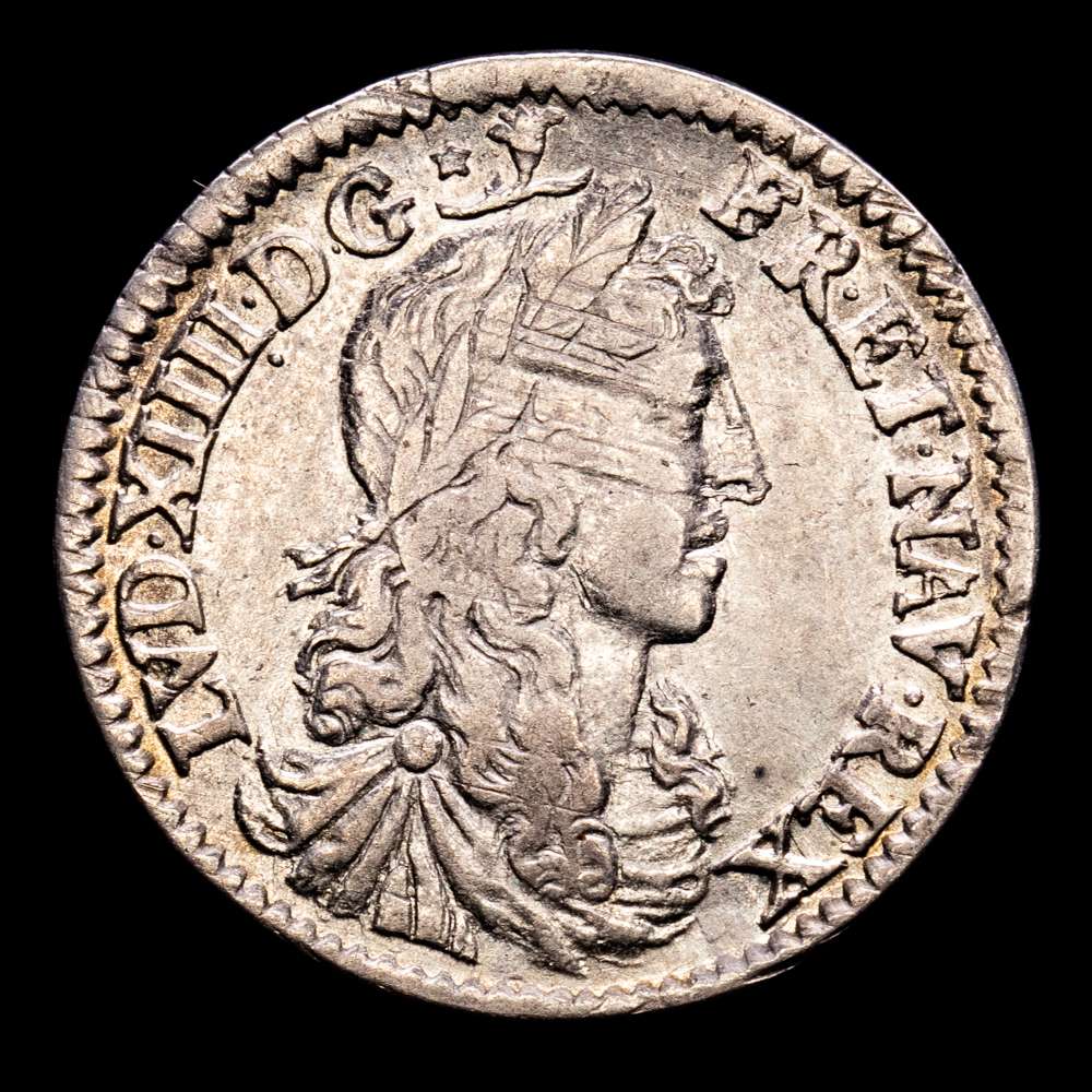 Francia – Louis XIV. 1/12 Ecu. (2,23 g.). Paris. 1662. A. GAD:115. MBC+.