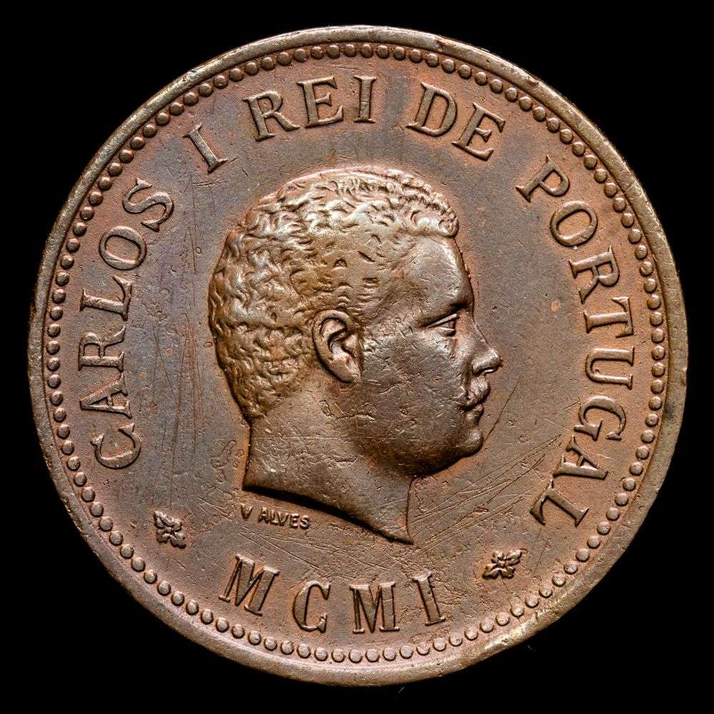 India – D. Carlos I. 1/2 Tanga (12,41 g.). 1901. KM-16. VF+. M.C.M.I.