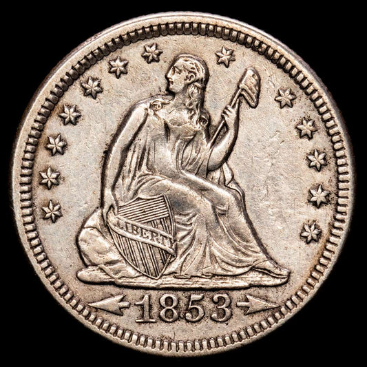 Estados Unidos de América. 1/4 Dolar. (6,15 g.). 1853. KM-78. XF.