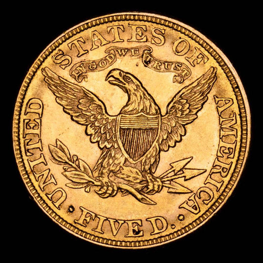 Estados Unidos. 5 Dollars. (8,38 g.). Philadelphia. 1881. KM-101. EBC+. Restos de brillo original.