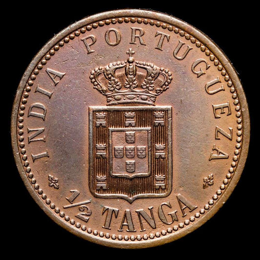 India – D. Carlos I. 1/2 Tanga (12,41 g.). 1901. KM-16. VF+. M.C.M.I.