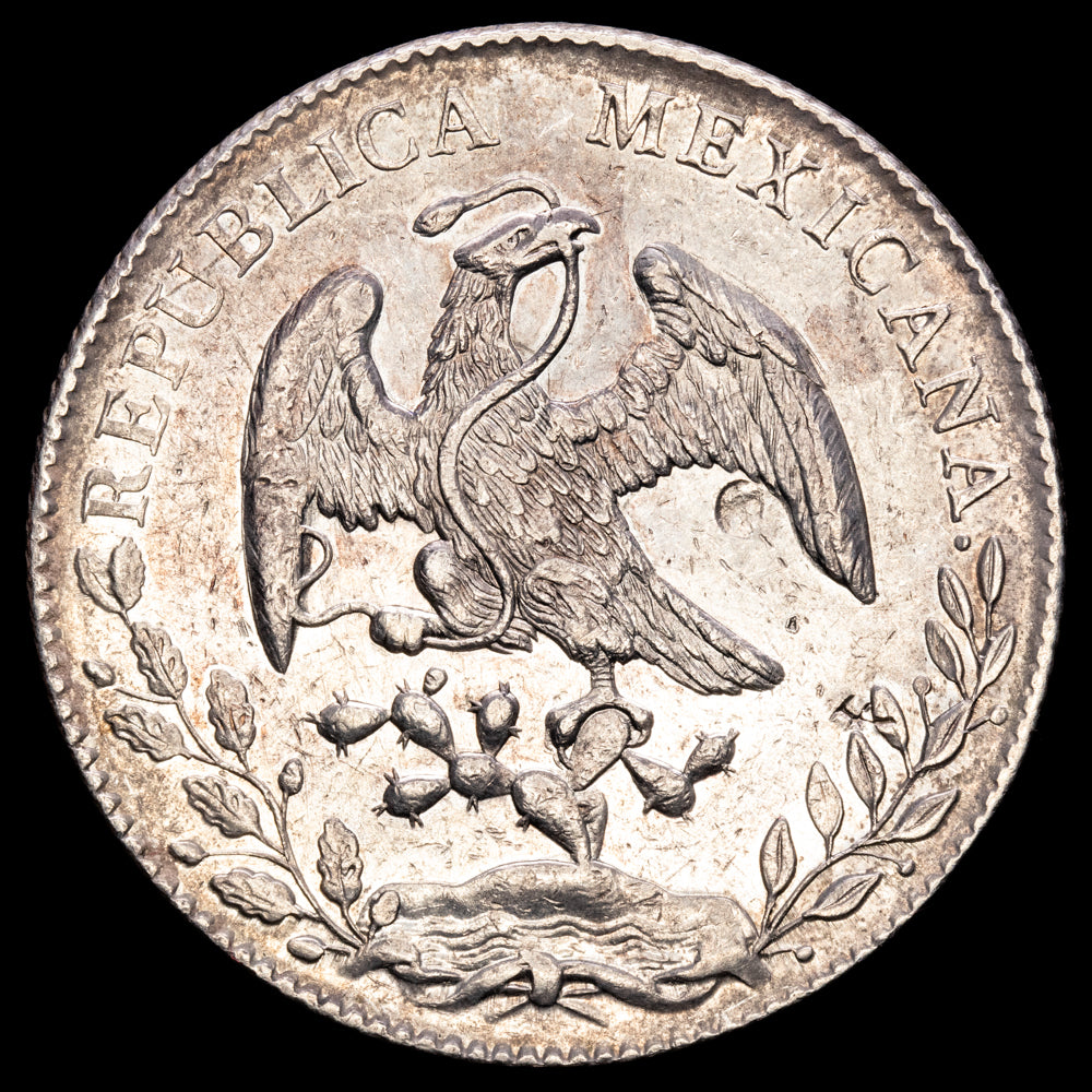 Republica Mexicana. 8 Reales. (29,94g.). México. 1892. Ensayador A.M. KM-377.10. XF+. Bella.