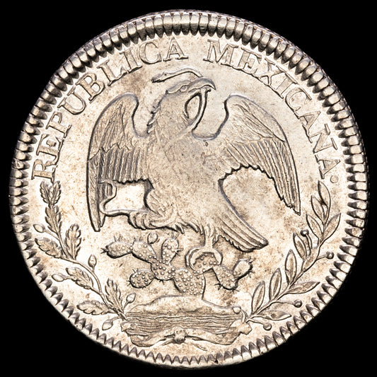 México. 8 Reales. Zacatecas. 1844. KN-377.6. Rara.