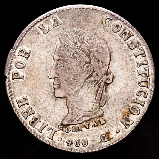 República de Bolivia. 8 Soles. (20,36 g.). Potosí. 1863. Ensayador F·P. KM-138.6. VF.
