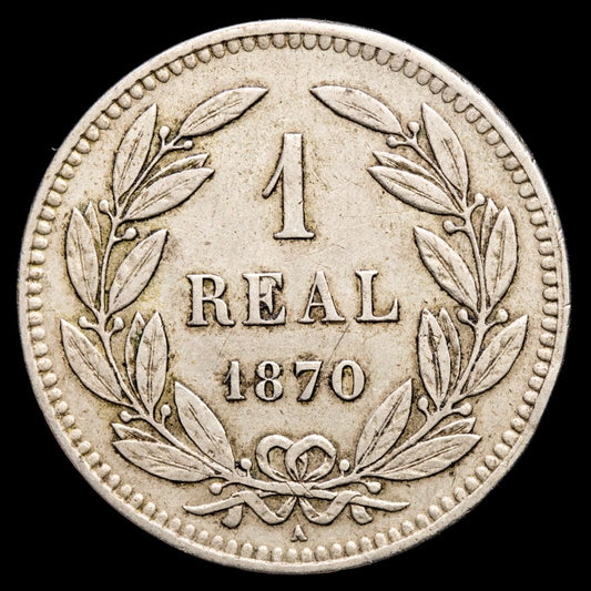 Honduras – 1 Real (12,81 g.). 1870. KM-33. VF. Rara.