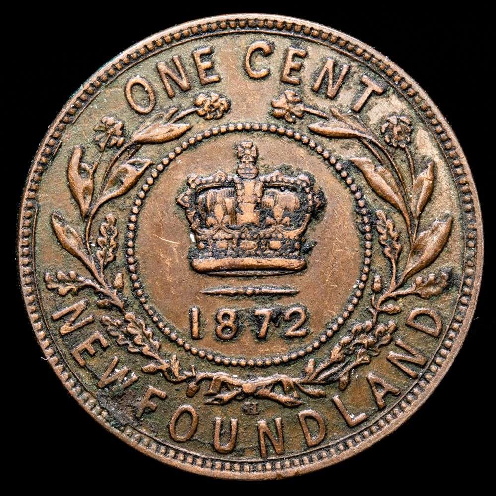 Canadá – Terranova – Victoria. 1 Céntimo. (5,97g.). Londres. 1872. Ensayador H. KM-1. XF-. Buen reilieve.