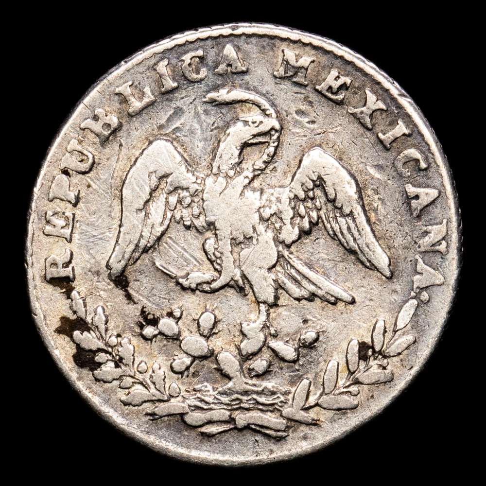 México. 1 Real. (3,27 g.). Guanajuato. 1842. P·M. KM-372,6. MBC-.