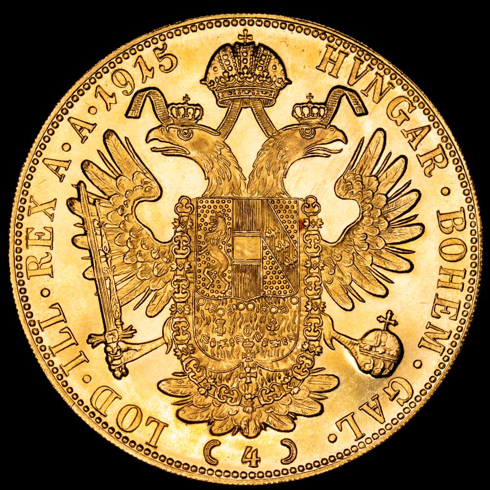 Austria – Franz Josef I. 4 Ducatones (14,00 g.). Vienna. 1915.KM-2276.