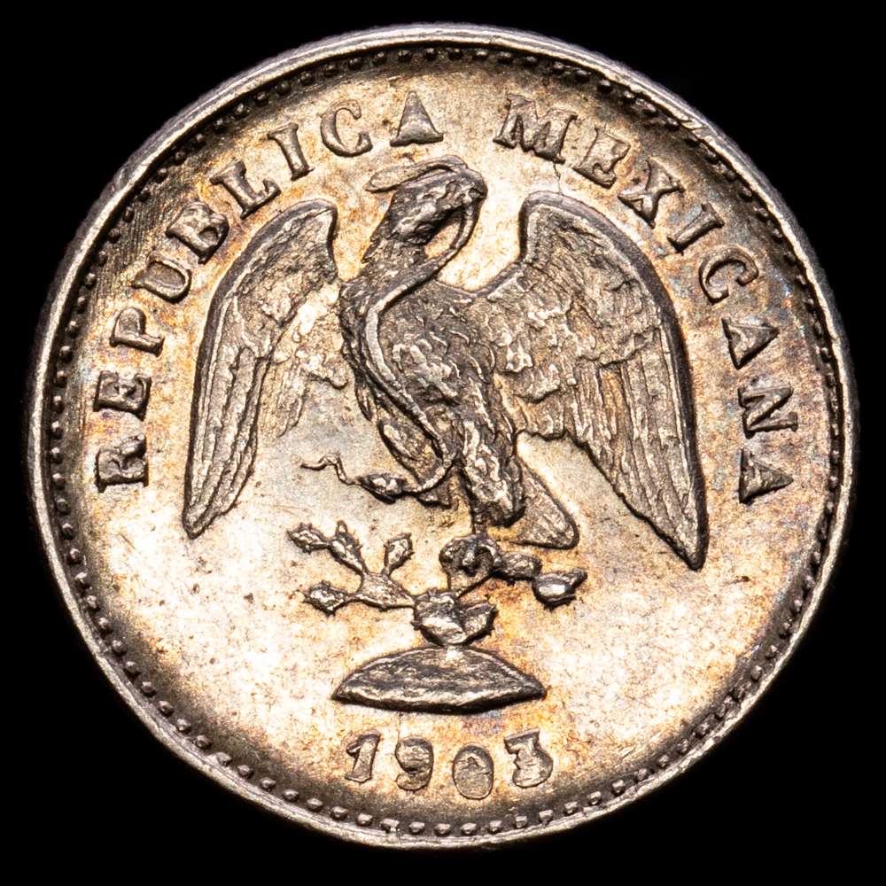México. 5 Centavos. (1,34 g.). México. 1903. M. KM-400,2. XF+.