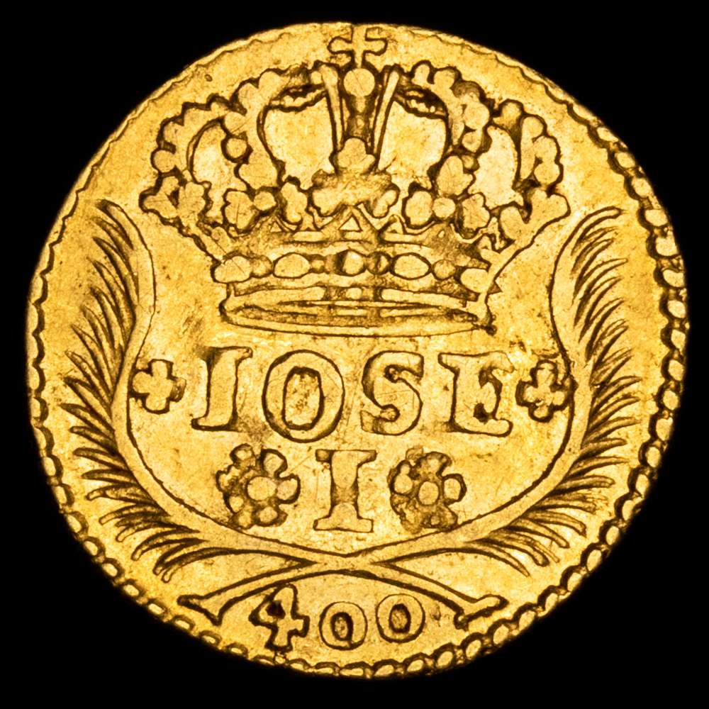 Portugal – Joseph I. 400 Reis. (1,02g.). Lisboa. 1752. FRIT-106. VF+.