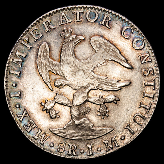 México – Augustinus. 8 Reales. (27,07 g.). México. 1823. Ensayador J·M. KM-310. EBC. Restos de brillo original. Tono y bello color.