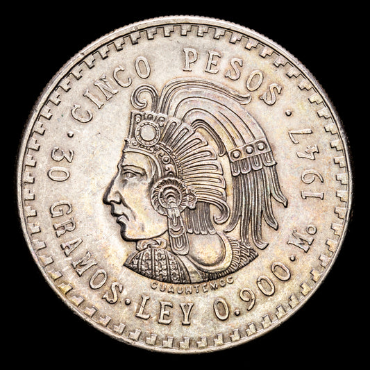 México. 5 Pesos. (30,01 g.). 1947. KM-465. UNC-.