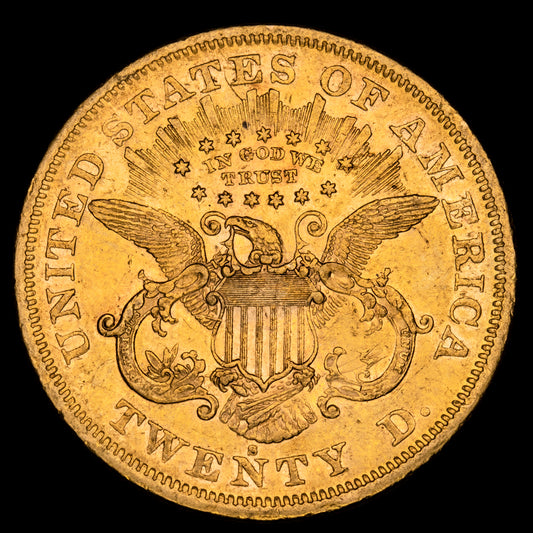 Estados Unidos de América. 20 Dollars. (33,46 g.). San Francisco. 1872. KM-74.2. VF+.