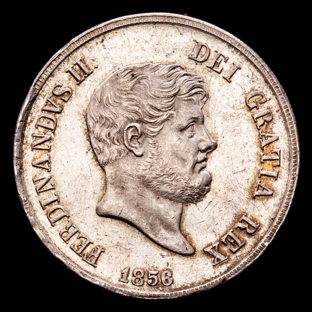 Italia – Ferdinando II Piastra (120 Grana) (27,62 g.). Reino de las dos Sicilias. 1856