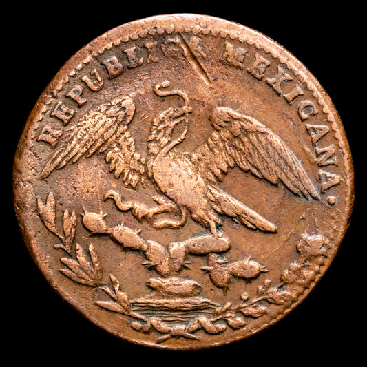 República de México. 1/4 Real. (7,13 g.). México. 1835. KM-358. MBC.