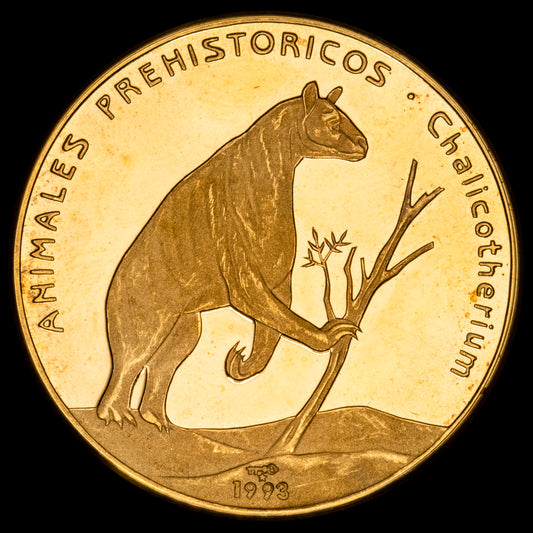 República de Cuba. 200 Pesos. (1 onz g.). 1993. ANIMALES PREHISTORICOS