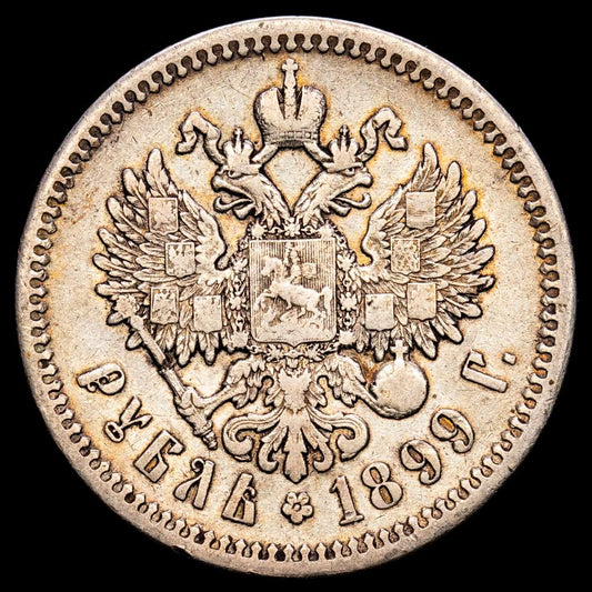 Rusia – Nicolas II. Rublo. (19,75 g.). San Petesburgo. 1899. KM-59.3. VF.