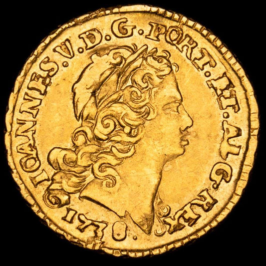 Portugal – Joao V. 1/2 Escudo. (1,68 g.). 1738. KM-218. MBC+. (800 Reis)