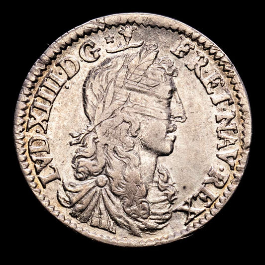 Francia – Louis XIV. 1/12 Ecu. (2,23 g.). Paris. 1662. A. GAD:115. MBC+.