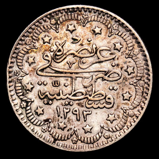 Turkey – Mahmud II. 5 Kurush. (5,97 g.). 1907 AH – 1293//33. KM-737. VF+.