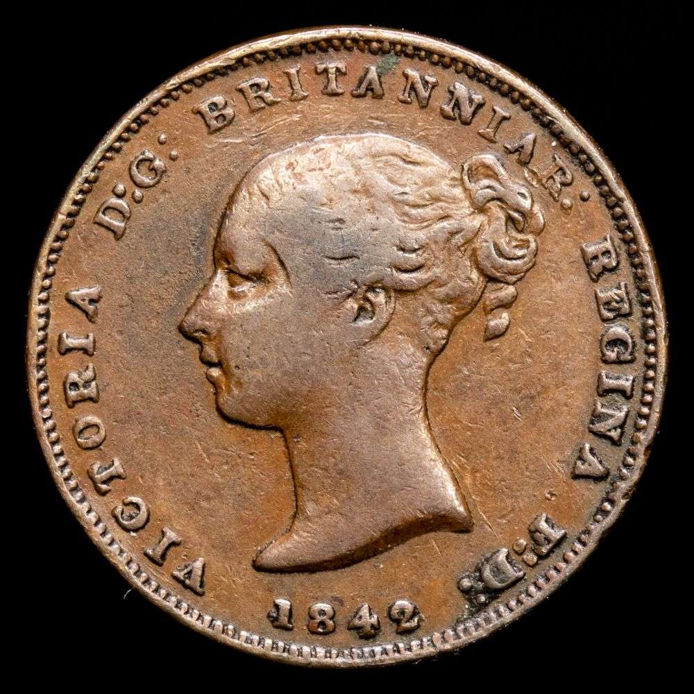 Gibraltar – Victoria. 1/2 Quart (2,71 g.). 1842. KM-1. VF+