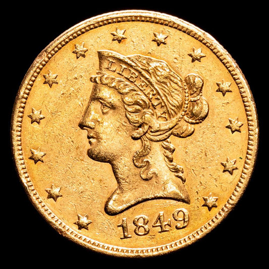 Estados Unidos. 10 Dollars. (16,67 g.). Philadelphia. 1849. KM-66.2. VF+.