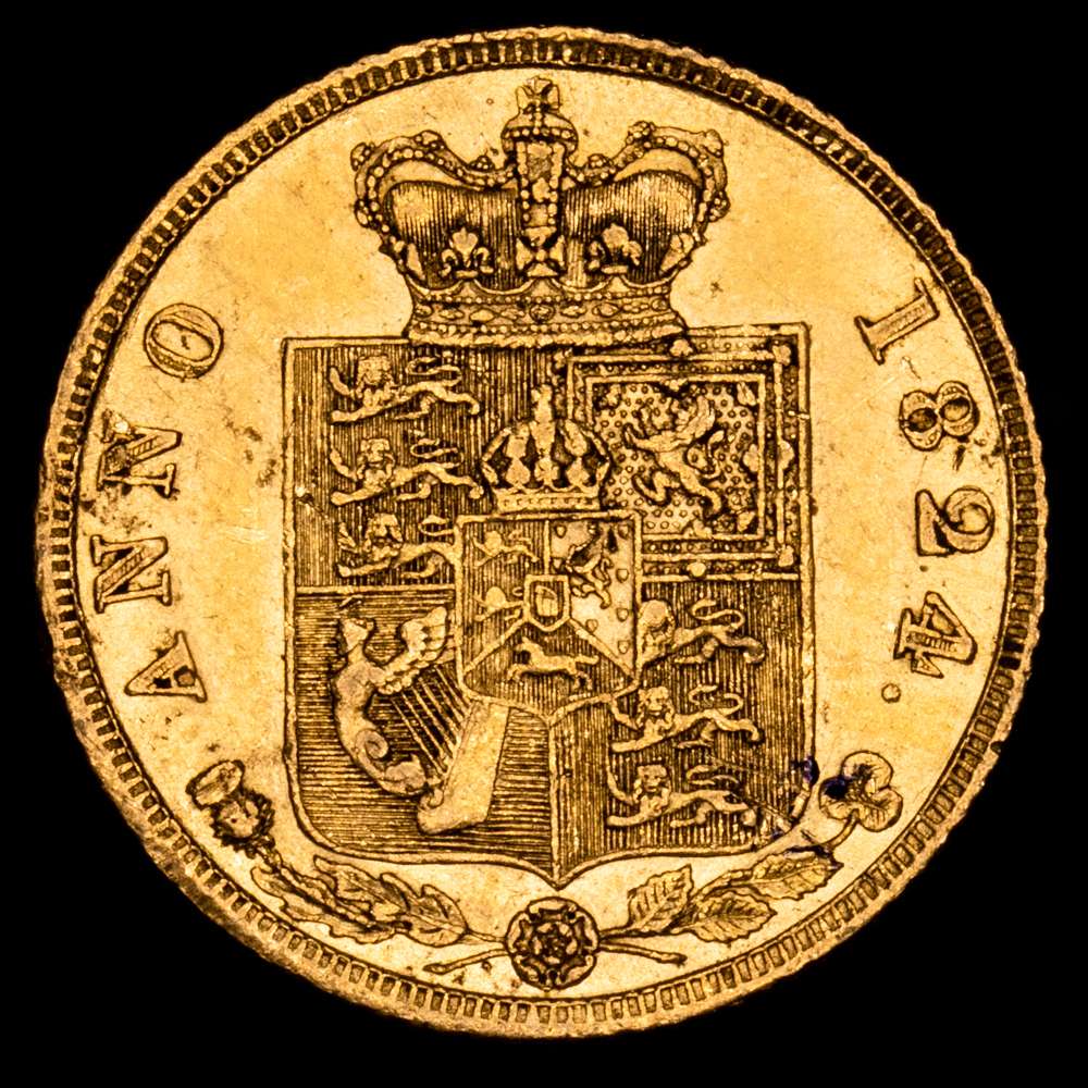 Gran Bretaña – George IV. 1/2 Soverano. (3,98 g.). 1824. KM-689. XF. Brillo original.