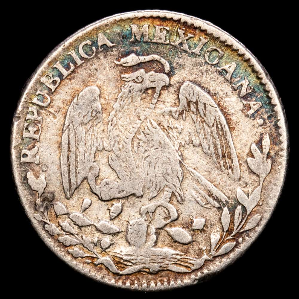 México. 1 Real. (3,28 g.). Guanajuato. 1849. P·F. KM-372,6. MBC+.