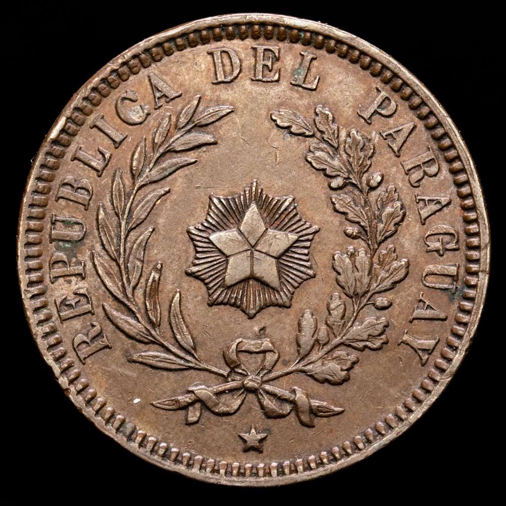Paraguay – República. 2 Centésimos. (9,71g.). 1870. KM-3. VF+.