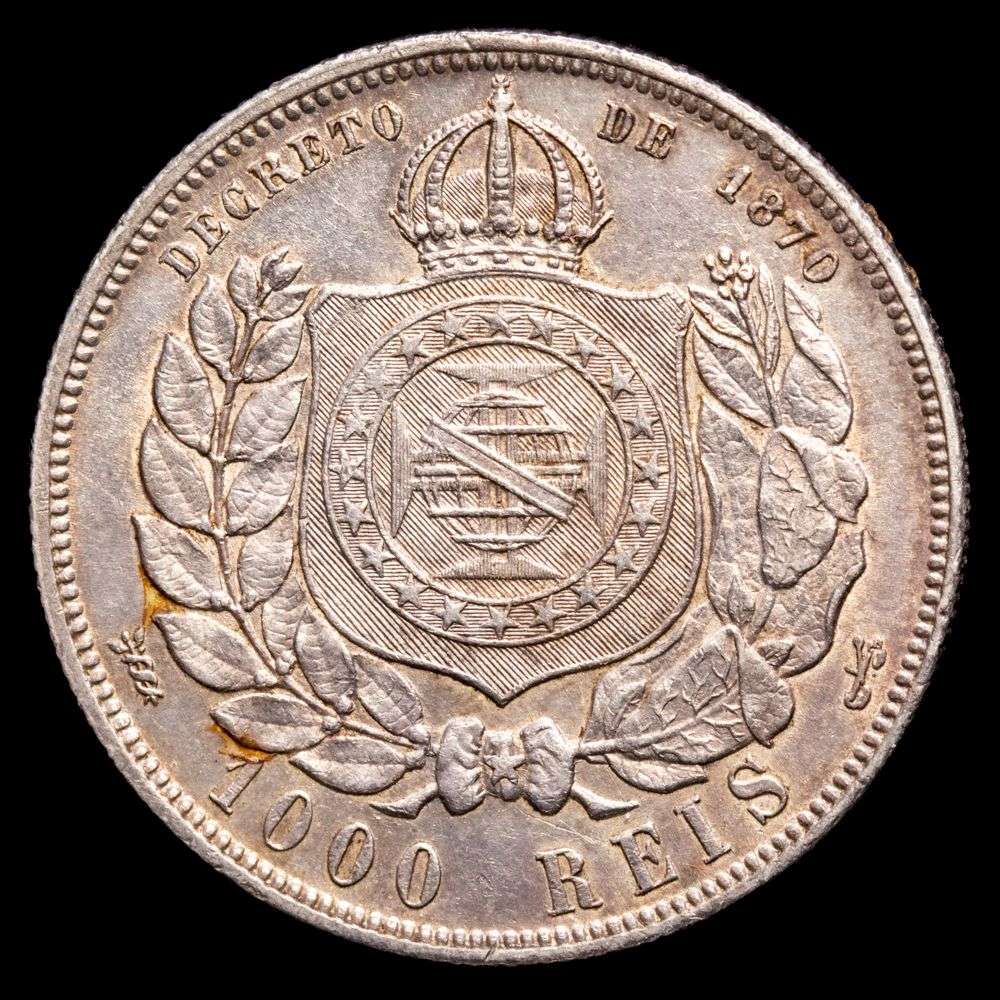 Brasil – Pedro II. 1000 Reis (12,82 g.). 1878/6. KM-481. SC-.