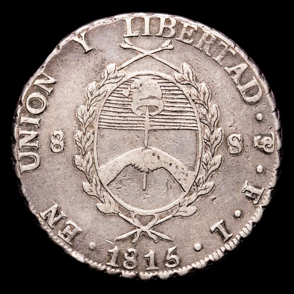 Argentina. 8 Reales. (26,8 g.). Potosí. 1815. Ensayador F·L. KM-15. MBC+.