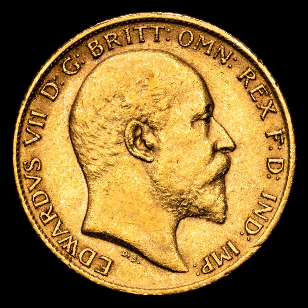 Gran Bretaña – Edward VII. Half-sovereign. (4,01 g.). London. 1905. KM-804. XF.
