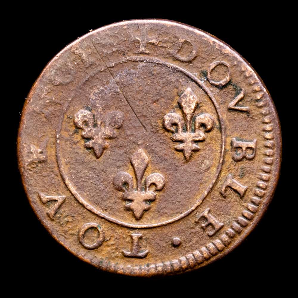 Francia. Double Tournois. (2,88 g.). S/F. DY-1152. BC+.