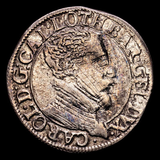 Francia – Charles III. Testón. (8,67 g.). (Nancy). (1545-1608). BB-1533. VF+. Duché de Lorraine