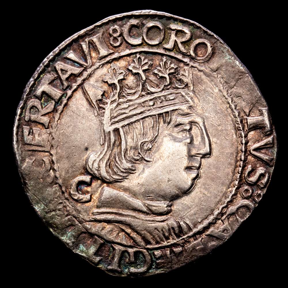 Nápoles – Ferran I. Coronat. (4 g.). Nápoles. 1458-1494. MIR-68,12. MBC+.