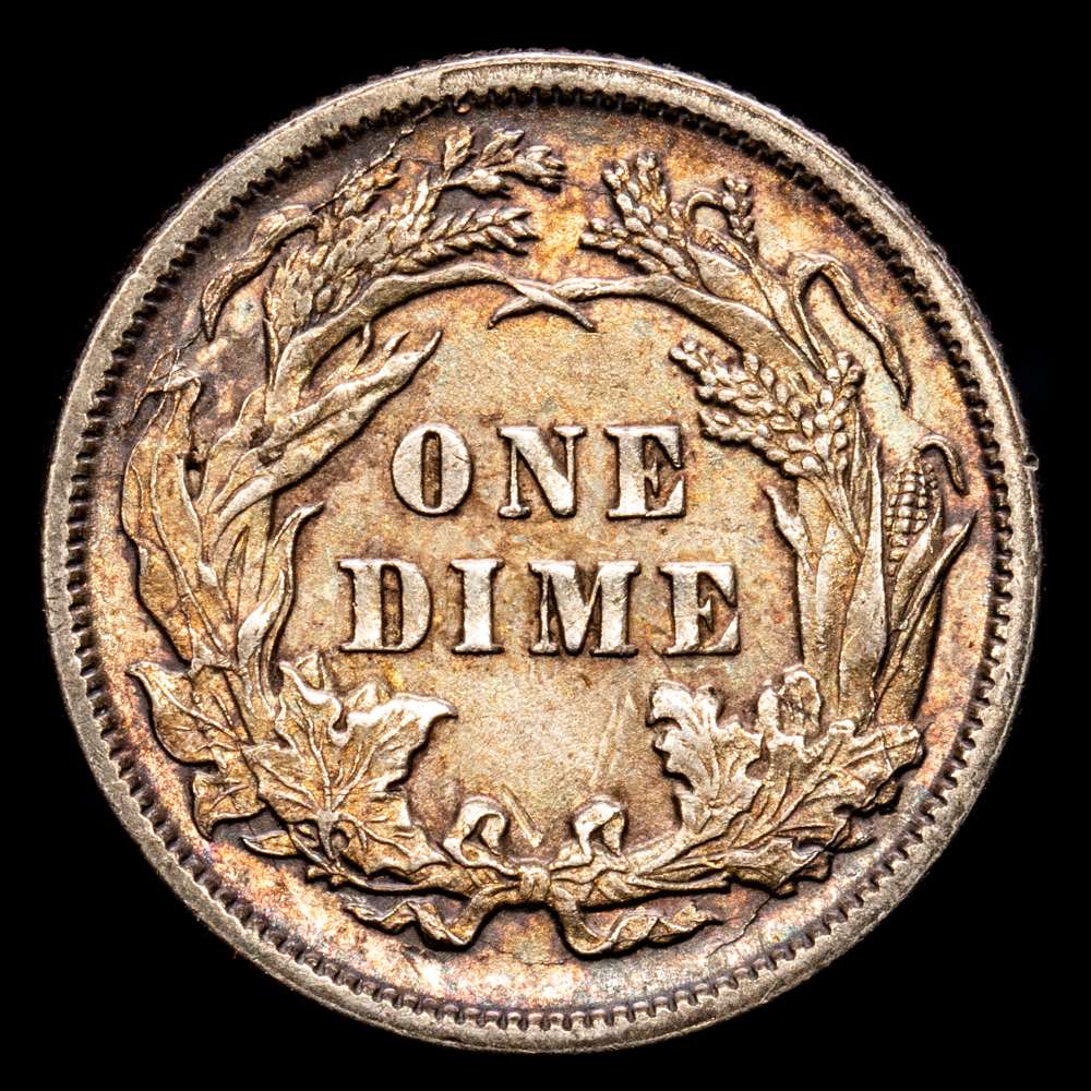 Estados Unidos de América. One dime. (2,49 g.). 1891. KM-A-92. XF+. 18 mm. Pátina