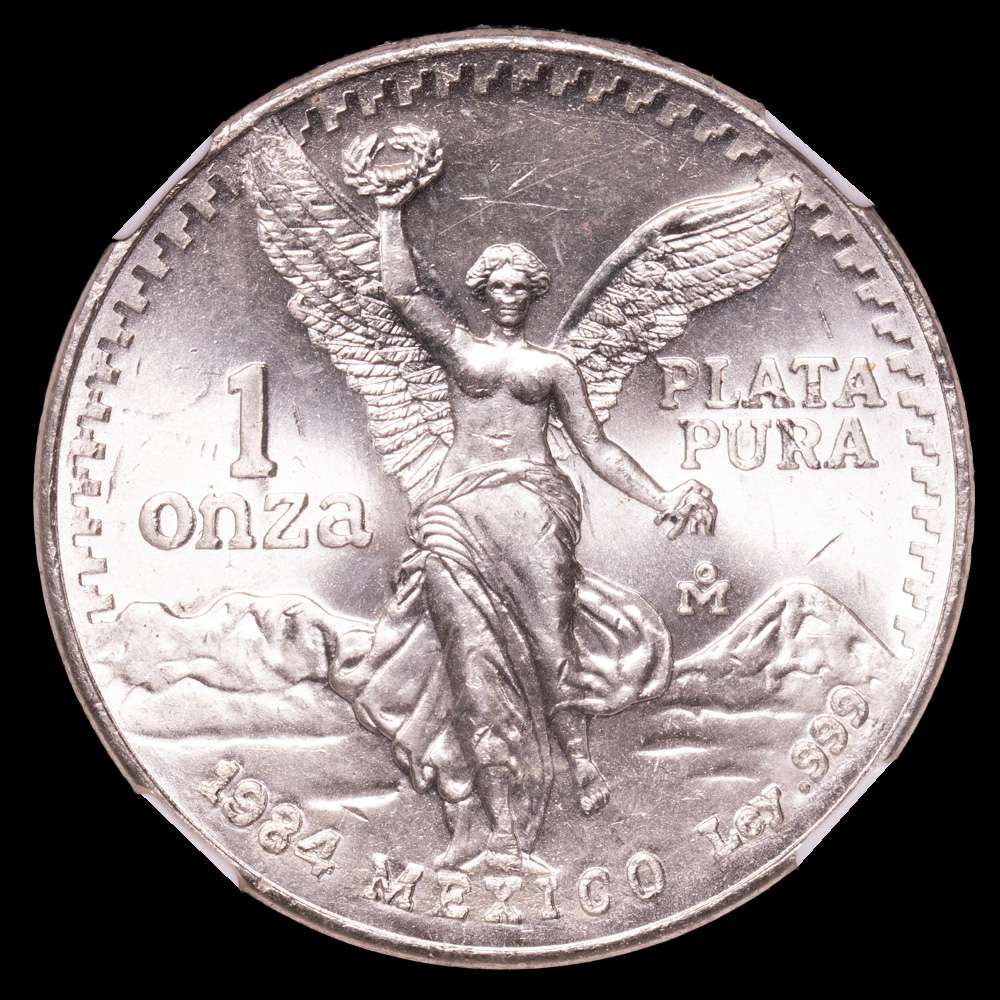 México. 1 Onza. Casa de la Moneda de la Ciudad de México. Mo. 1984. NGC MS65.