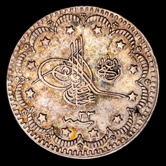 Turkey – Mahmud II. 5 Kurush. (5,97 g.). 1907 AH – 1293//33. KM-737. VF+.