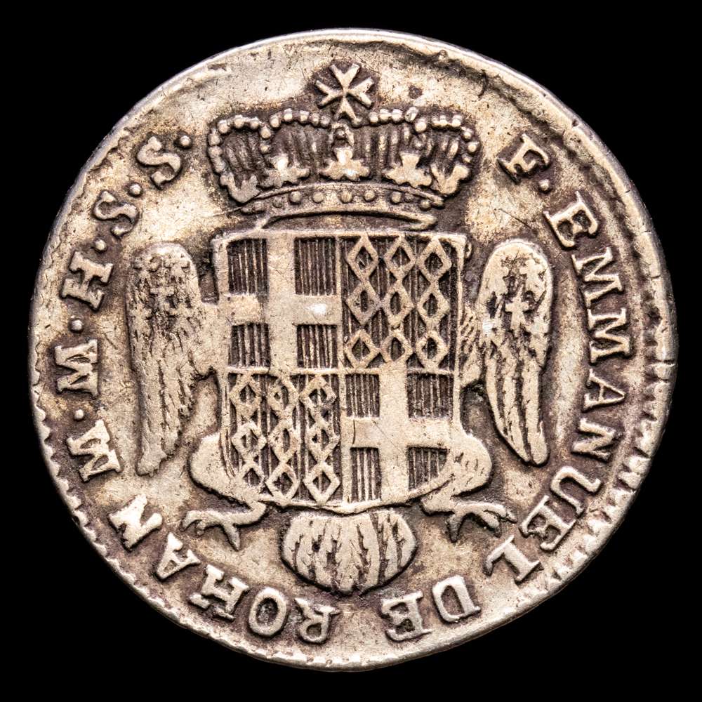 Malta – Emmanuel Pinto. 6 Tari. (5,66 g.). Malta. 1780. KM-303.1. MBC+.