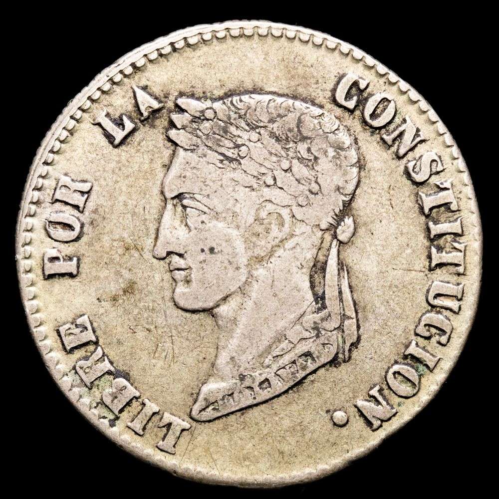 Bolivia – 4 Soles (13,33 g.). Potosí. 1858. Ensayador F·J. KM-123.2. VF