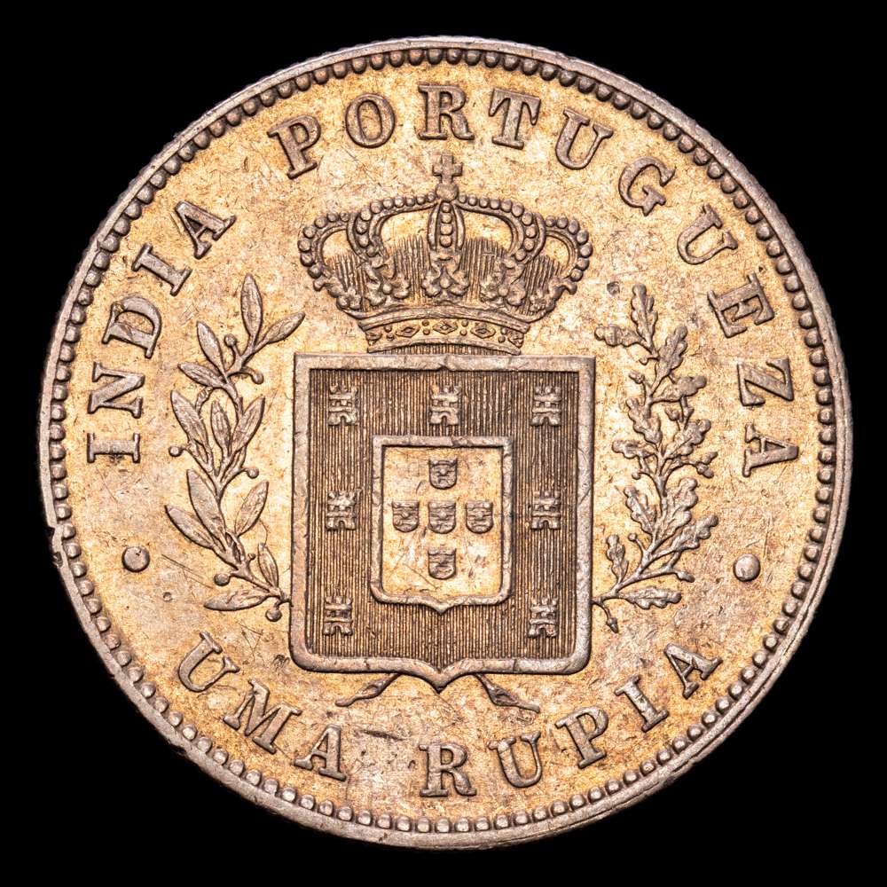 Portugal – Luis I. 1 Rupia. (11,58 g.). India Portuguesa. 1882. KM-312. MBC+/EBC-.
