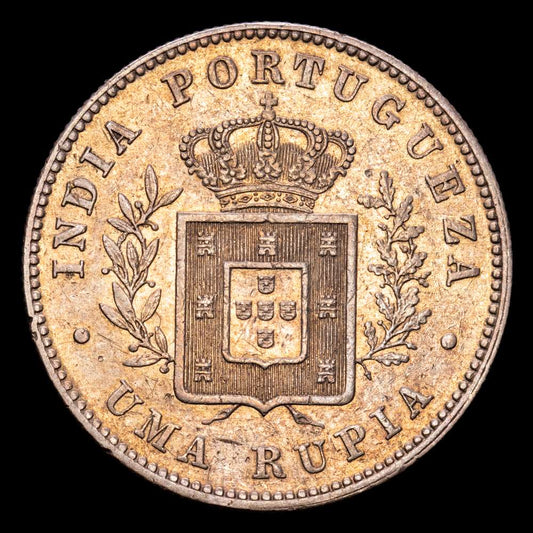 Portugal – Luis I. 1 Rupia. (11,58 g.). India Portuguesa. 1882. KM-312. MBC+/EBC-.