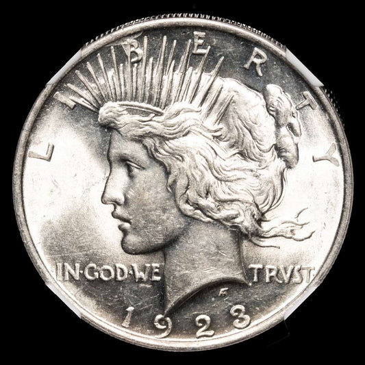 Estados Unidos. 1 Dollar. ( g.). 1923. Encapsulado por NGC MS61.