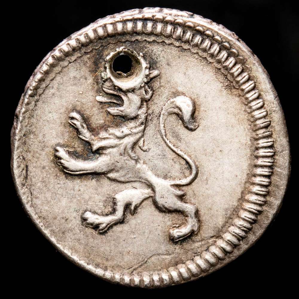 Perú – Fernando VII. 1/4 de Real. (0,71 g.). Lima. 1815. Aureo y Calicó – 1456. EBC-. Escasa, agujero a las 12 H